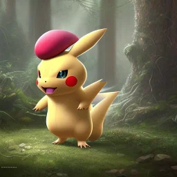 Mystery pokemon,Ambiance dramatique, hyperrealisme, 8k, high quality, lot of details, portrait,