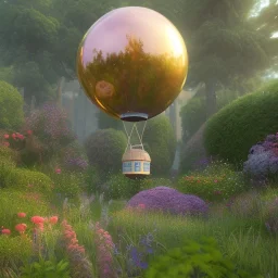 pixar style, volumetric summer garden environment and background, realistic painting of baloon, looking excited, volumetric lighting, dramatic lighting, detailed digital painting, extreme dense and fine fur, anime, ornate, colour-washed colors, elegant, small minutiae, tiny features, particulars, centered, smooth, sharp focus, renderman gofur render, 8k, uhd, detailed eyes, realistic shaded volumetric lighting, sunlight caustics, backlight, centered camera view