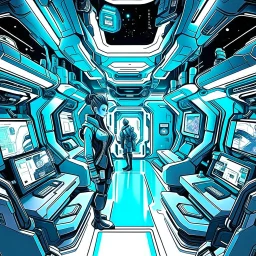 cyberpunk retro futuristic for comics