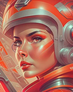 Best quality, masterpiece, ultra high definition, Retro Futuristic, Comic style
