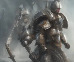 knight, sci-fi, magic armor, concept art, cinematic