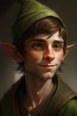 A portrait of a young male elf