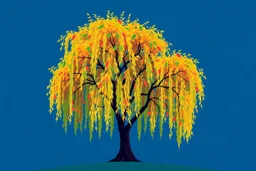 pop art pixels 1000 images willow leaves tree abstract style of william morris