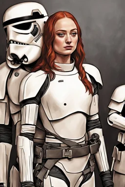 [Sophie turner] Sophie's provocation had failed to elicit the reaction she'd hoped for. The torturer merely wiped the spittle from his face and backhanded her hard across the cheek. Her mind raced as he methodically began tearing away pieces of her white stormtrooper armor, examining each component with twisted curiosity before casting it aside. She had to get free, but how? As long as the energy bars were engaged, escape was impossible. A desperate plan formed. When next the electro-spike made