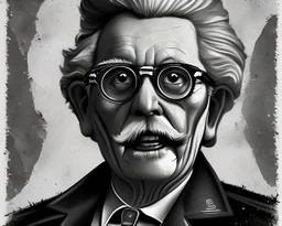 Portrait of hunger colonel sanders macabre Texas chainsaw leather