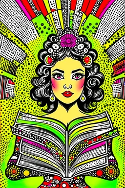 Vintage pop art style, book of life