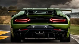 Lamborghini challenger , desktop wallpaper, 4K rear view, center