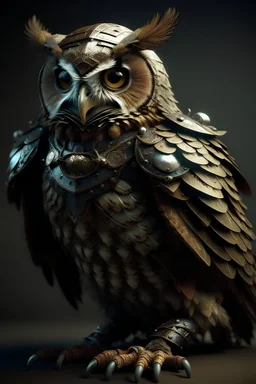 owl in an armor