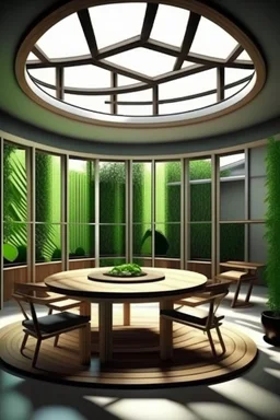 modern prison room designs with nature and round tables