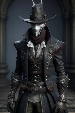 aristocratic hunter, bloodborne style, front view