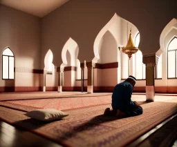 Muslims Praying in a mosque