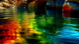 The awakening of colors in the water