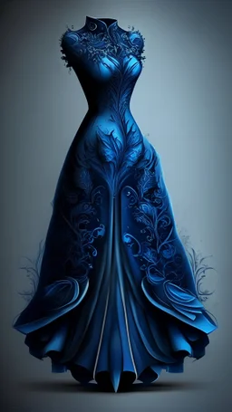 dress design blue