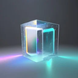 3d holographic on infinite white background, glow, glass effect, 4k. sober. fintech