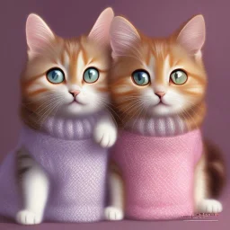 Cat girls, cute, beautiful, twins