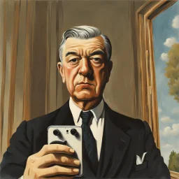 Rene Magritte takes a selfie