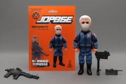 packaging label Mike pence g.i. joe toy doll With a gun space force uniform action figure, fluorescent orange