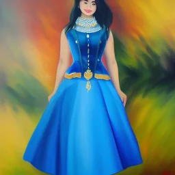 Full body portrait, painting, medium shot lady AntiqueKei