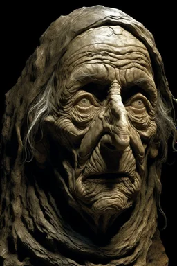 sculpture of dark side of an old woman witches face . Multiple faces . decayed and rotting with grotesque proportions and imagery. abstract grotesqueries, detailed texture, surreal horror, biomechanical design, by hr giger and beksinski