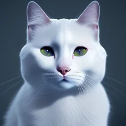 white cat, natural pigment, extremely sharp detail, finely tuned detail, ultra high definition, 8 k, unreal engine 5, ultra sharp focus, winter ambiance