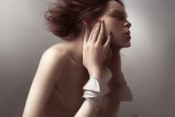 Peinture femme alcoolique en detresse