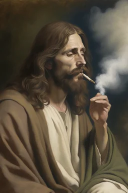 Jesus smoking