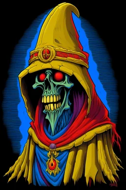 Skeletor in the style of "trout mask replica" by Captain Beefheart