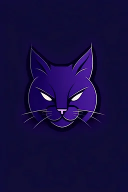 Violet cat logo minimalistic