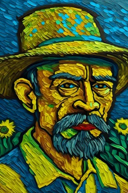 Santo Gauchito gil al estilo de vangoh
