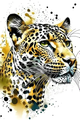 Discover the Perfect animal leopard Front Cover Design painting art logo