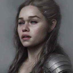 portrait perfect face emilia clarke, dragon armor,