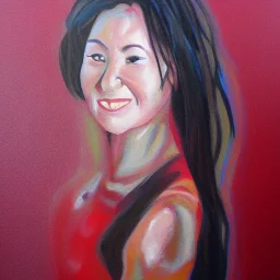 Full body portrait, painting, medium shot lady C-Pop