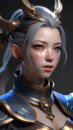 wriothesley from genshin impact , 8k , female version , hyper realistic
