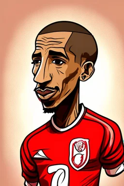 Talisca Brazilian football player cartoon 2d