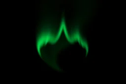 graphic shape of the aurora borealis. slight resemblance to a crown. smooth vector on black
