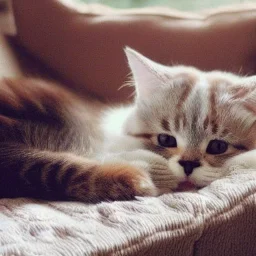 cute cat on sofa