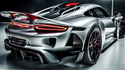 porsche 918 BRABUS ROCKET, rear view, desktop wallpaper, 4K, Cinematic