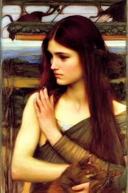 Cat is face of boreas. John William Waterhouse