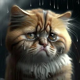 sad cat