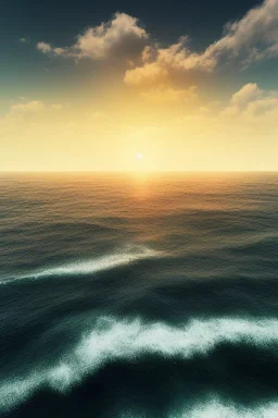 beatiful horizon in the ocean in super ultra HD in optic resolution, real photo, super detailed, professional PHOTOGRAPHY