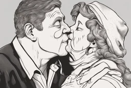 babbo natale che bacia la mamma