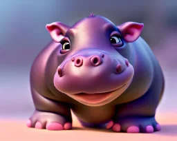 baby hippo, natural environment, photojournalism, hyper detailed, hyper realism, pixar character, sweet and gentle, friendly,