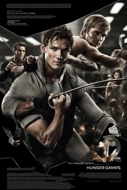 hot man fighting in the hunger games