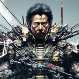 art by Yoji Shinkawa - A portrait of a crystalised Robot samurai, atmospheric, realistic, unreal engine cosmic galactic, cinematic lighting, octane render, cosmic ambiance, masterpiece, art by Yoji Shinkawa, composing fit inside, masterpiece