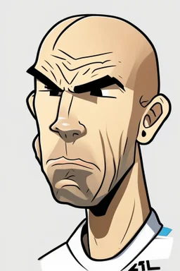 Zinedine Zidane cartoon 2d