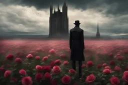 Childe Roland to the Dark Tower Came, standing in a proliferous field of faded roses