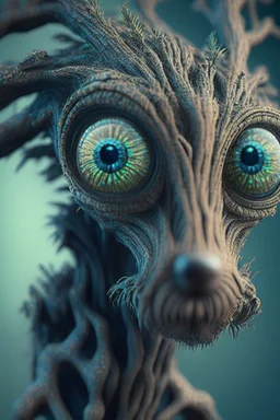 Variable tree dog creature alien ,insanely detailed, 16k resolution, perfect eyes, cinematic smooth, intricate detail