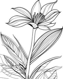 real massive Bird of Paradise flower coloring page