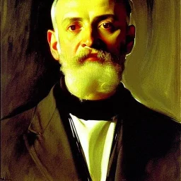 Priest, portrait, painted bye John Singer Sargent, painterly, highly detailed, close up