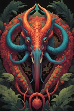 A beautiful portrait painting of a Creature Lovecraft by Pascal Blanche and Sachin Teng and Sam Yang and Greg Rutkowski, in style of colorful comic. symmetry, hyper detailed. octanev render. trending on artstation